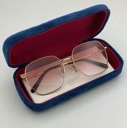 Luxe gloednieuwe metalen frame zonnebril voor mannen en vrouwen zonnebril vierkant frame outdoor cool deisgn mode 1309 met originele case