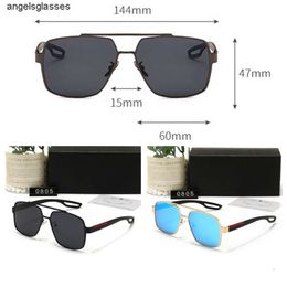 Marca de lujo Gafas de sol polarizadas Diseñador para hombre para mujer Piloto P Gafas de sol 0805 Gafas de sol Summer Beach UV400 Gafas Gafas Marco de metal Lente Polaroid con caja