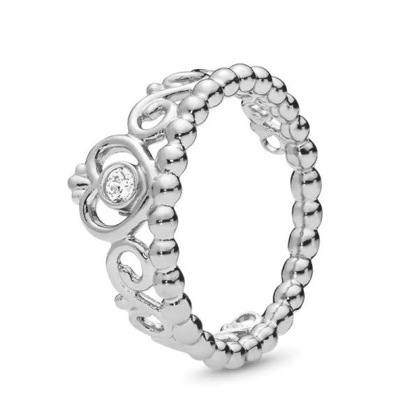 Marca de lujo Popular 925 Anillos chapados en plata esterlina Nudo de arco brillante Anillos apilables Circonia cúbica Mujeres Hombres Regalos Joyería de diseño Pando