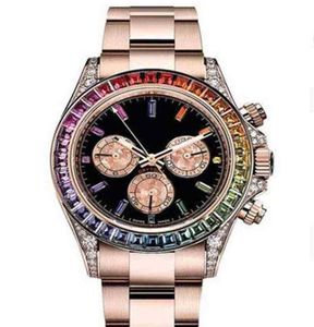 Marque de luxe arc-en-ciel diamant or montre hommes en acier inoxydable 2813 hommes montre-bracelet président mâle horloge pour Relogio Masculino