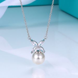 Marque de luxe boule ronde designer pendentif collier femme S925 plaqué argent 18 carats couple croix chaîne ras du cou amour collier cou fête bijoux cadeau