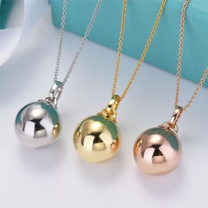 marque de luxe boule ronde designer pendentif collier femme S925 plaqué argent 18 carats couple croix chaîne ras du cou amour collier cou bijoux cadeau