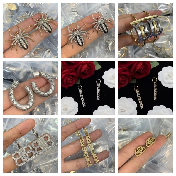 Pendientes de tachuelas de marca de lujo Diseñador de mujeres de alta calidad Goldia de damios de oro Joyas Damas Fashion Fashion Letter B Earings Rings Party Gift Wholesale