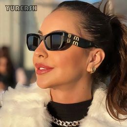 Gafas de sol de marca de lujo para mujer, gafas de sol de moda para mujer, gafas de sol rectangulares para hombre UV400 240321