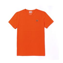 Luxuremerk T-shirt met geborduurde letters Polo shirt, ijszilte katoen, geen spoor, koel gevoel, snel drogende korte mouwen ronde nek Busin casual t-shirt