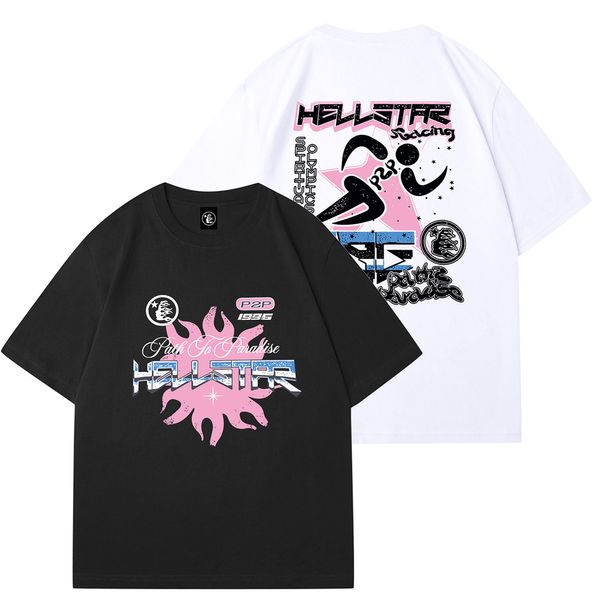 T-shirt de marque de luxe nouveau tee-shirt Hellstar chemises pour hommes Chemise d'impression de lettres t-shirt d'été tout-match T-shirt de lettres de graffiti de rue T-shirt rétro Rappe Hip Hop Hell-star t-shirt