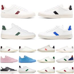 Marque de luxe Vejaes Femmes Designer Casual Chaussures Blanc Noir Bleu Gris Vert Rouge Orang Mode Femmes Hommes Plate-forme Baskets Plateforme Femme Baskets