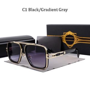 Luxuremerk vintage zonnebrillen vierkante dames zonnebril modeontwerper tinten gouden frame zonnebrillen uv400 gradiënt lxn-evo 213r