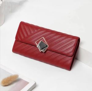 luxe merk Wallets heren en damesbussentjes mode lederen designer portemonnee voor vrouw geel gelukzachte lederen handtas grote capaciteit houders