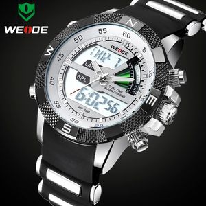 Luxe Merk WEIDE Mannen Mode Sport Horloges heren Quartz Analoge LED Klok Mannelijke Militaire Polshorloge Relogio Masculino LY191221b