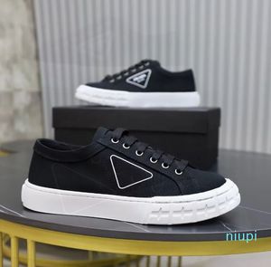 Luxury merk wiel stof gabardine sneakers schoenen voor mannen katoen canvas low top comfort skateboard walking zakelijk feest bruiloft 2au