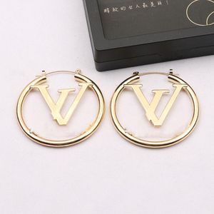 Luxury Brand Women Earrings Designers Letter Ear Stud Gold Silver Plated Geometric Earring for Wedding Party Jewerlry Accessories ER0003-0004