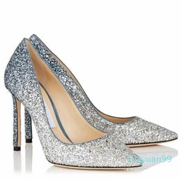 Luxe merk vrouwen sandalen schoenen glitter lederen hoge stiletto hakken sexy dame puntige teen pumps feest trouwjurk EU35-43