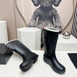 Luxe Merk Dames Laarzen Knie Ridder Regenlaarzen Waterdichte TPU Schoenen Hoge 32CM Maat 36-41