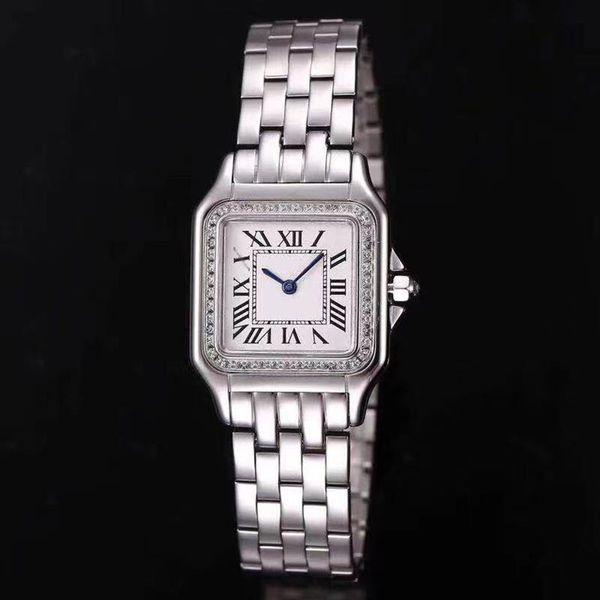 Marca de lujo para mujer Reloj AAA clonado de alta calidad 27 mm Tanque 0007u1top Acero inoxidable con incrustaciones de diamantes Luz nocturna Zafiro impermeable Regalo de Navidad Montres guarda