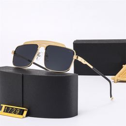 Lunettes de soleil de marque de luxe pour hommes et femmes, verres de styliste unis carrés dégradés, lunettes de soleil mentales à la mode