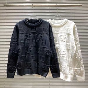 Pull en laine de marque de luxe 3D Jacquard Pulls en tricot F Designer T-shirt à manches longues hiver chaud pull manteau hommes femmes sweat-shirt doux