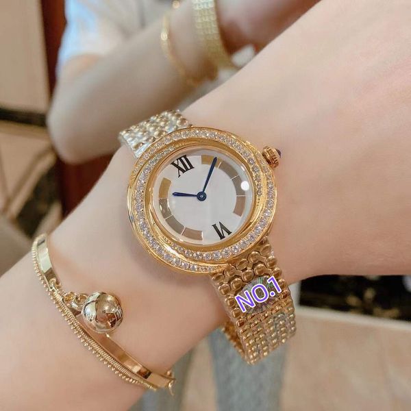 Marque de luxe Zircon Spirale Montre-Bracelet Vintage Saphir Quartz Montres Femmes Chiffres Romains Montre Ronde Perle Horloge 32mm
