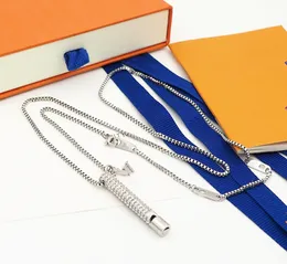 Luxe merken Frankrijk Designer Nieuwe Whistle ketting sieraden mode hanger kettingen voor geschenk louiss heren lange letter ketens kettingen voor mannen vrouwen Jewlery Party