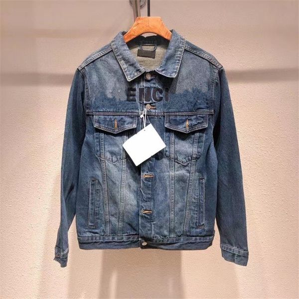 Marques de luxe hommes dames revers Denim veste mode extérieur International Designer dames vêtements d'extérieur décontractés M-XL taille européenne