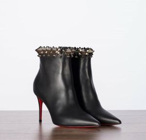 Marcas de lujo Mujer zapatos de diseño de botas de tobillo tacones altos botas firmamma tacón delgado plataforma de cuero genuino en el tacón con caja8708774