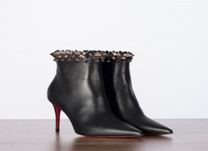 Marques de luxe femme Chaussures de créateurs de botte de cheville hauts bottes firmamma talons minces noirs en cuir authentique plate-forme talonnée avec box4461136