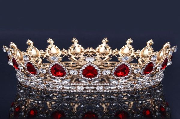 Luxe Couronne De Mariée Coiffes Strass Cristaux Couronnes De Mariage Royal Princesse Cristal Accessoires De Cheveux Diadèmes De Fête D'anniversaire Qu4511216