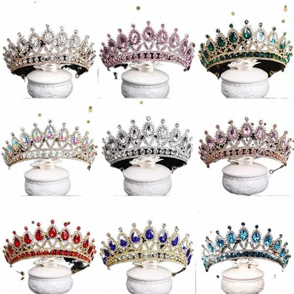 Couronne de mariée de luxe Vintage couleur cristal bandeau Fi divers accessoires de mariage bal femmes cadeaux vacances fête fournitures v0eK #