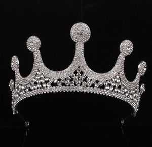 Diadèmes de mariée de luxe baroques de haute qualité strass cristal couronne la reine diamant cheveux princesse argent brillant accessoires de cheveux LD652