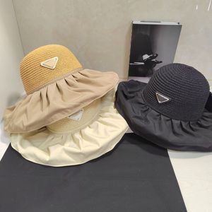 Chapeau de seau de luxe casquette de créateur casquettes de pêcheur lettre de couleur unie triomphe e bob chapeaux gabardine pour hommes femmes style de match de tempérament