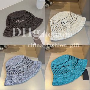 Luxury Bucket Hat Designer Plaw Hat Letter Printing Hat Summer Hollow Knit Hat Unisex Voyage Vacation Sun Cap