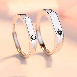 Luxe Bvlgr Ring top sieraden accessoires ontwerper vrouw Baojia Sun Moon Pair Ring Mannelijke en Vrouwelijke Platte Diamant Wijsvinger Paar hoge kwaliteit Valentijnsdag cadeau