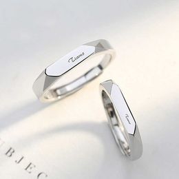 Luxe Bvlgr top sieraden accessoires ontwerper vrouw Italiaanse ik hou van je paar ring mannelijke en vrouwelijke paar open ring eenvoudige platte gegraveerde ringaccessoires