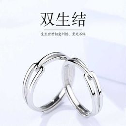 Luxe Bvlgr top sieraden accessoires designer vrouw Nieuwe Twin Knot Couple Ring Veelzijdig Creatief Cadeau voor Lange Afstand Liefde Mannen en Vrouwen Herdenkingsring een paar