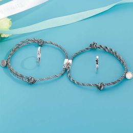 Luxe Bvlgr haut bijoux accessoires designer femme couple bracelet cadeau de Saint Valentin pour hommes et femmes une paire de tissage à la main magnétique attrayant bracelet