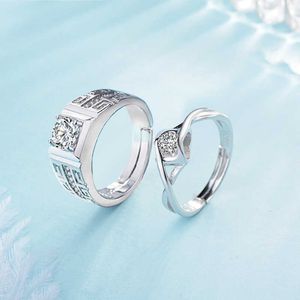 Luxe Bvlgr top sieraden accessoires ontwerper vrouw Nieuwe diamanten ingelegde paarring voor liefhebbers van lange afstanden Een paar eenvoudige en veelzijdige studentenringen van hoge kwaliteit