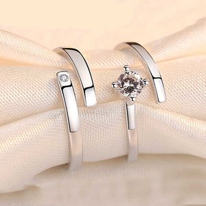 Luxe Bvlgr top bijoux accessoires designer femme croix couple bague mâle et femelle une paire édition coréenne étudiant bague en diamant ligne géométrique zircon paire ouverte bague