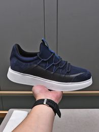 Luxury Bulton Running Sneakers Runner Trainers Men zapatos casuales de cuero de cuero transpirable