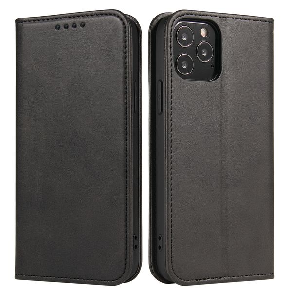 Fundas magnéticas de cuero con tapa para iPhone 15 14 Plus 13 Pro Max 12 11 Xs Xr X SE 7 8 Plus, funda tipo billetera para tarjetas