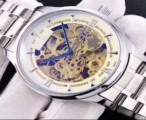 Luxe zakelijke horloges voor heren Sapphire 43mm Dial Stainless Steel Band Gold Automatische mechanische beweging Mens Watch Father0395545145