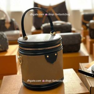 Luxe CANNES Designer Sac Femmes Poignée Sac à main d'épaule Sacs de maquillage Vanity Pochette Petite Cross Body Sangle ajustée Drum Cylindre Mini Sac M43986