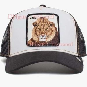 diseñadores de tapa de lujo sombrero para mujeres Artículo de venta caliente en el comercio exterior Capa de béisbol de animales Cartoon Sun Protection Mesh Bordado Bordado Driver Lion Panda Wolf Gat.