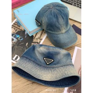 Luxury cap ontwerpers Women Hat P Familie's juiste editie gewassen Cowboy Triangle Baseball Hat Big Brand Hoge kwaliteit Mode veelzijdige vissershoed Sunshad