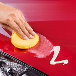Voiture de luxe 10 pièces cire de voiture vernis mousse éponge tampons applicateurs 10 cm jaune éponge de nettoyage propre laveuse outil de lavage lavage de voiture