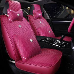 Fundas de asiento de coche de lujo Ajuste universal La mayoría de los protectores de cojines de asiento Automóviles transpirables Accesorios interiores antideslizantes - Compatible con airbag