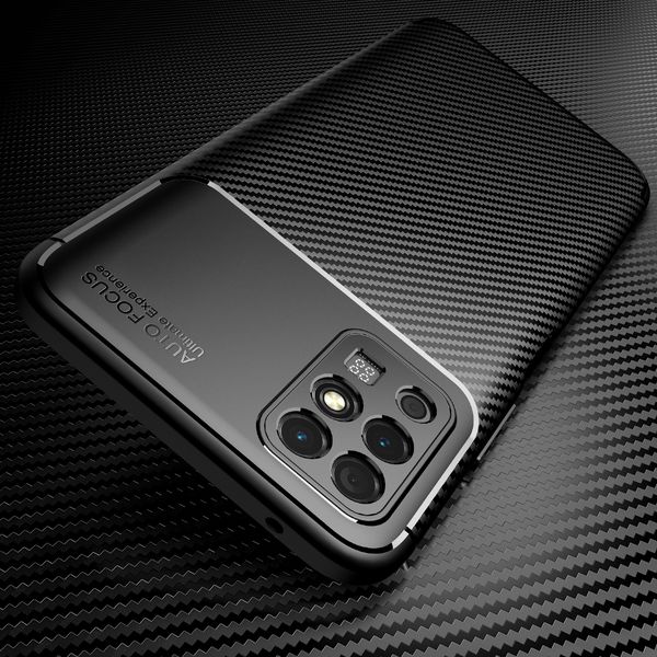Étuis antichoc de luxe en fibre de carbone pour Huawei Honor Play 5T 4 4T Pro Silicone souple TPU pare-chocs couverture arrière de protection Capa Fundas