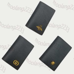 Titulaire de la carte de luxe portefeuille de designer pour hommes en cuir véritable abeilles mini portefeuilles sac de carte de crédit tigre mode lettre porte-monnaie paquet de carte noire