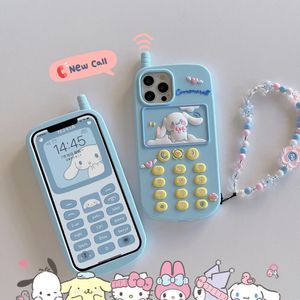 Fundas de lujo 3D Kawaii lindo japonés dibujos animados Anime Animal perro teléfono teléfono funda para 14 13 12 11 Pro Xs Max Xr X 7 8 Puls SE 3 cubierta suave