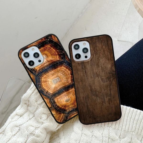 Coque de luxe en bois sculpté et Silicone, étui en TPU pour iPhone 11 12 13pro 13 14 Pro Max mini 6 6s 8 7 Plus XsMax XR X SE 2022