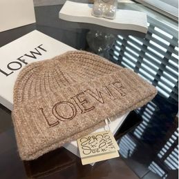 Chapeau en tricot en cachemire de luxe Loewf bonnet de bonnet de bonnet d'hiver.
